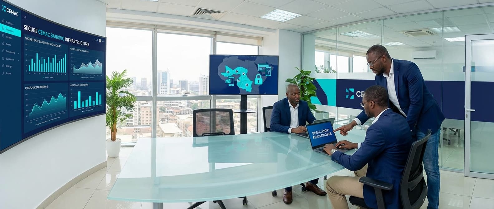 Modern fintech professionals working on secure banking infrastructure